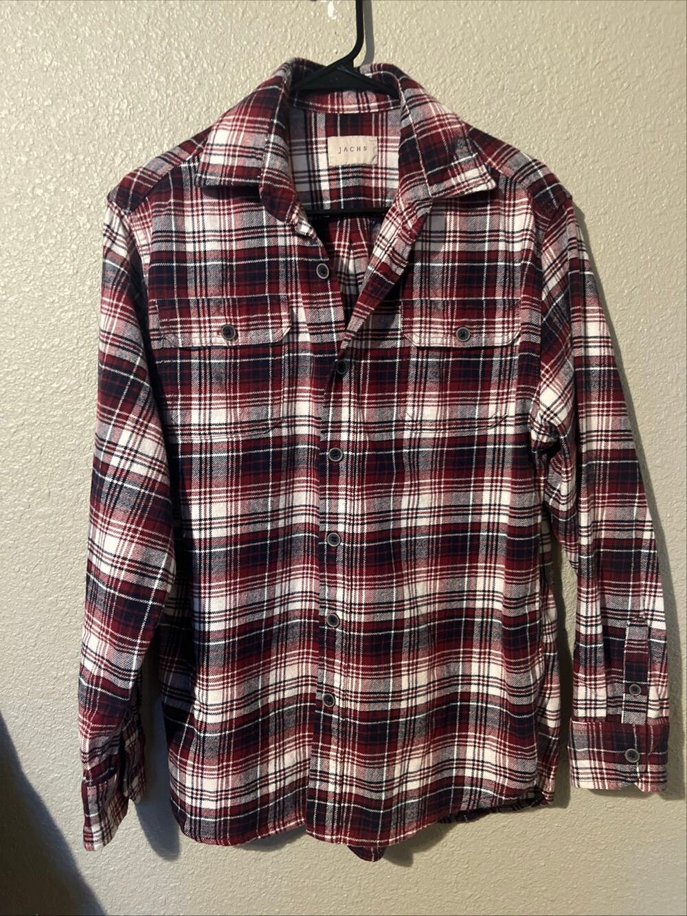 Jachs flannel men’s button front shirt, size medium